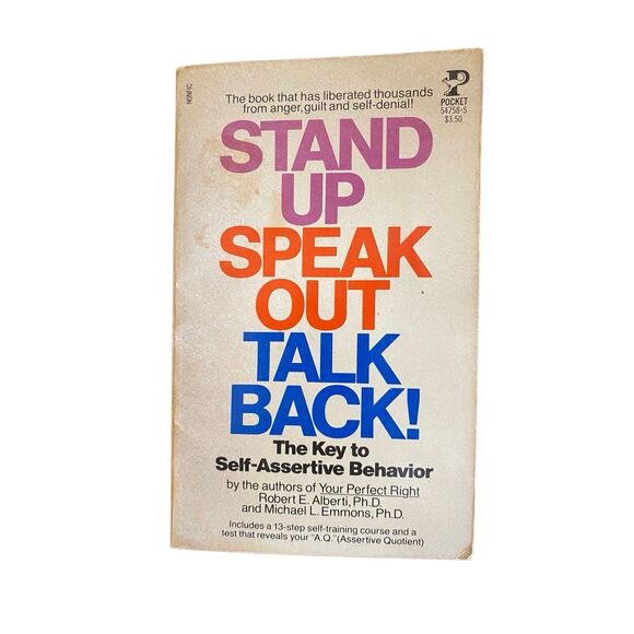 Stand Up Speak Out Talk Back The Key To Self Assertive Behavior Paperback Book - Picture 1 of 12